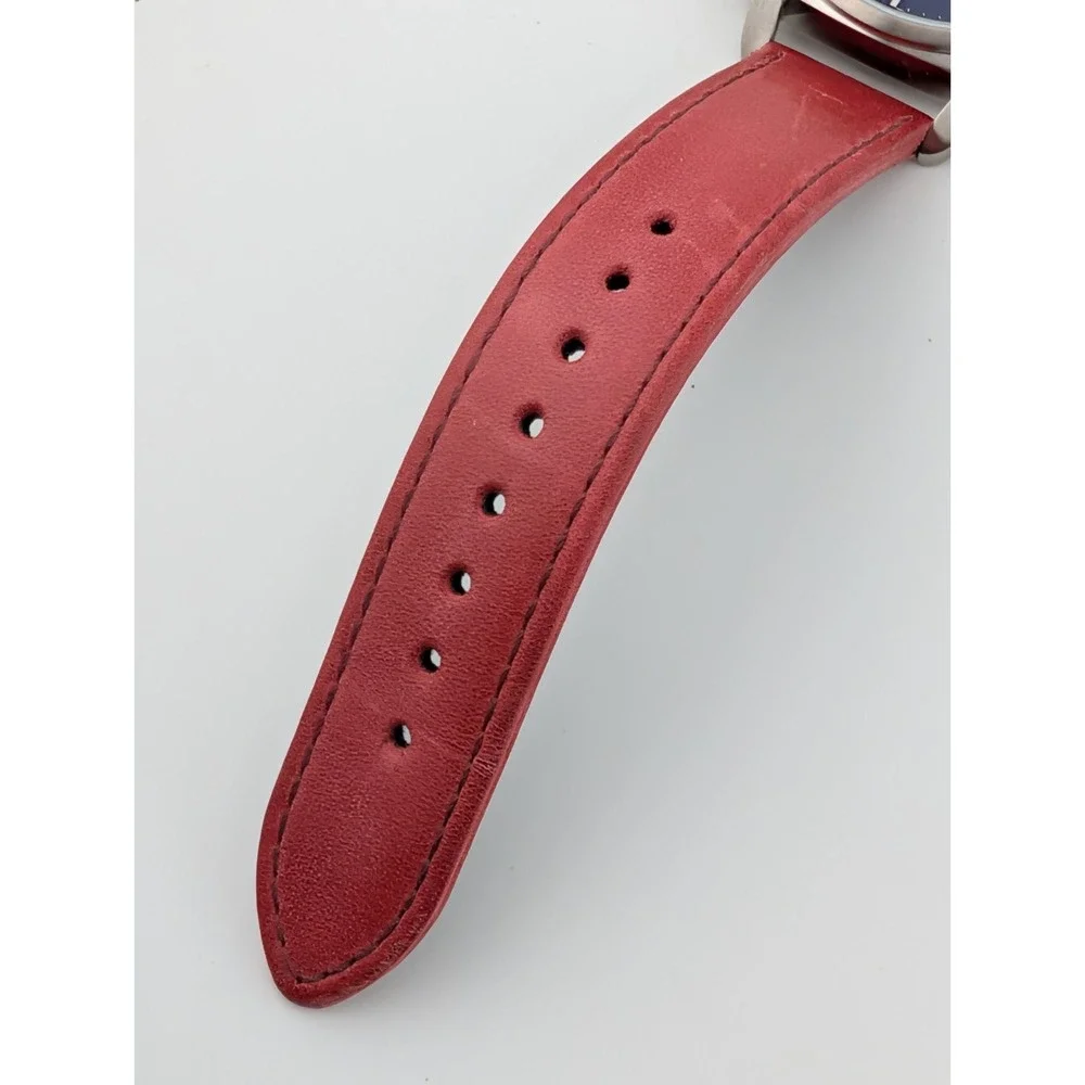 Calvin Klein Fraternity Swiss Made Watch Men 39mm Case Leather Band- New Battery